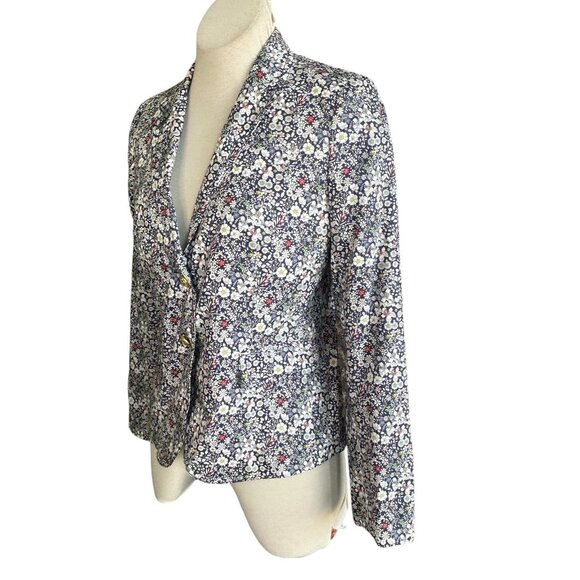 J. Crew Liberty Art Fabrics Meadow Floral Schoolboy Blazer and Toothpick Jeans - Picture 2 of 14